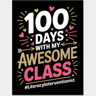 100 Days With My Awesome Class Literacy Interventionist Posters and Art